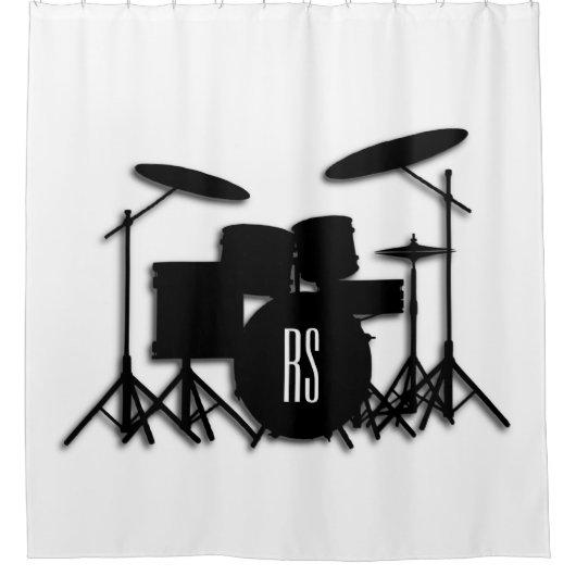 Monogram Drum Set シャワーカーテン (正面)