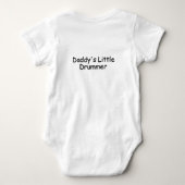 Monogram Drum Set Daddy's Little Drummer Back ベビーボディスーツ (裏面)