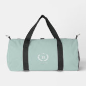 Monogram Duck Egg Green Stylish Modern Minimalist ダッフルバッグ (正面)