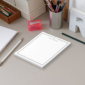 Monogram Elegant Black & White Border Stationery ノートパッド