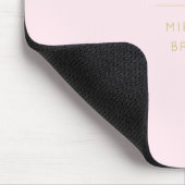Monogram Elegant Blush Pink Gold Minimalist Classy マウスパッド (コーナー)