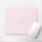 Monogram Elegant Blush Pink Gold Minimalist Classy マウスパッド (マウス)