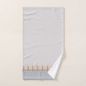 Monogram, Elegant, Horses on Gainsboro Ashy Gray バスタオルセット (ハンドタオル)