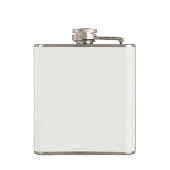 Monogram Elegant Ivory Personalized Bachelorette フラスク (裏面)