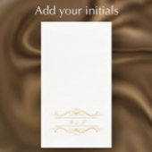 Monogram Elegant Modern Gold Swirl Script Wedding