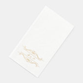 Monogram Elegant Modern Gold Swirl Script Wedding (コーナー)