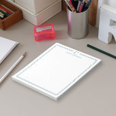 Monogram Elegant Navy Blue Border Stationery ノートパッド