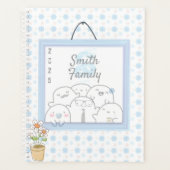 Monogram Family Name 2025 Blue プランナー手帳 (正面)