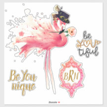 Monogram Flamingo "Be You Healy" Steampunkヴィンテージ