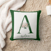 Monogram Floral Letter A クッション (ブランケット)