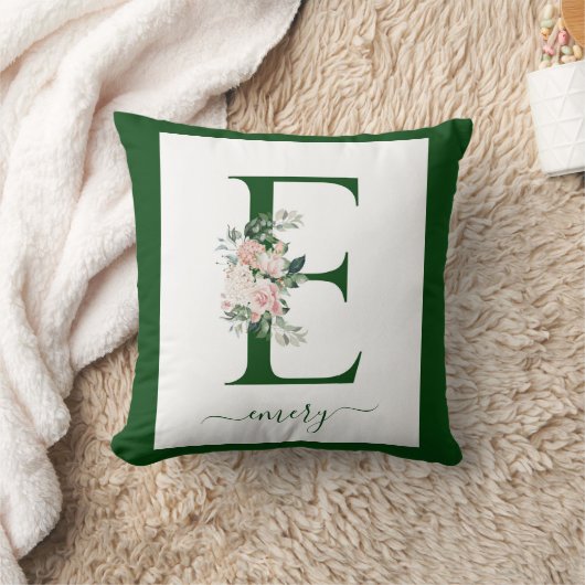 Monogram Floral Letter C クッション (ブランケット)