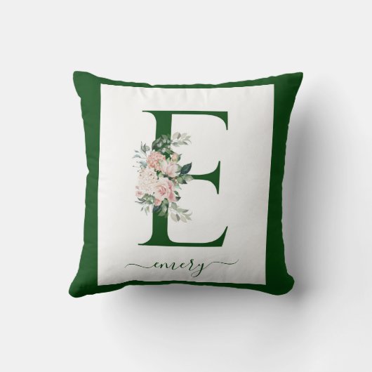 Monogram Floral Letter C クッション (裏面)