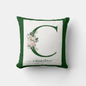 Monogram Floral Letter C クッション (正面)