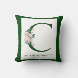 Monogram Floral Letter C クッション