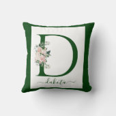 Monogram Floral Letter D クッション (裏面)