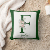 Monogram Floral Letter F クッション (ブランケット)
