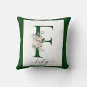 Monogram Floral Letter F クッション (裏面)