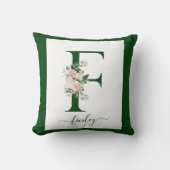 Monogram Floral Letter F クッション (正面)