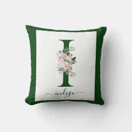 Monogram Floral Letter I クッション