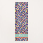 Monogram Floral Yoga Mat - Custom Initial Mat ヨガマット (正面)