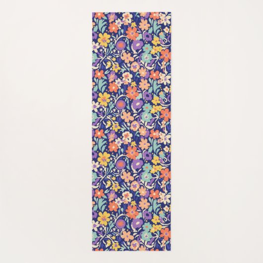 Monogram Floral Yoga Mat - Custom Initial Mat ヨガマット (裏面)