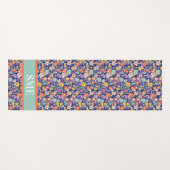 Monogram Floral Yoga Mat - Custom Initial Mat ヨガマット (正面(横))