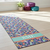 Monogram Floral Yoga Mat - Custom Initial Mat ヨガマット