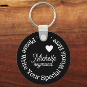 Monogram for Her with名前をカスタムする キーホルダー (正面)