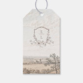 Monogram French Country Wedding Personalized ギフトタグ (正面)