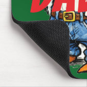 Monogram fun cartoon Green Red Funny duck マウスパッド (コーナー)
