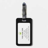 Monogram Funny Golf Saying Bag Personalized ラゲッジタグ (裏面縦)