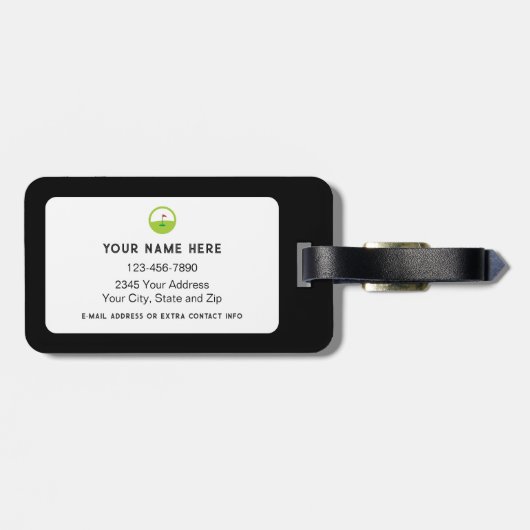 Monogram Funny Golf Saying Bag Personalized ラゲッジタグ (裏面横)