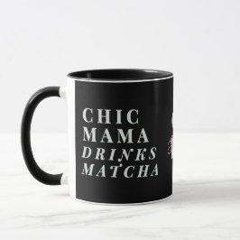 Monogram Funny Mama Matcha Tea Saying Minimalist  マグカップ