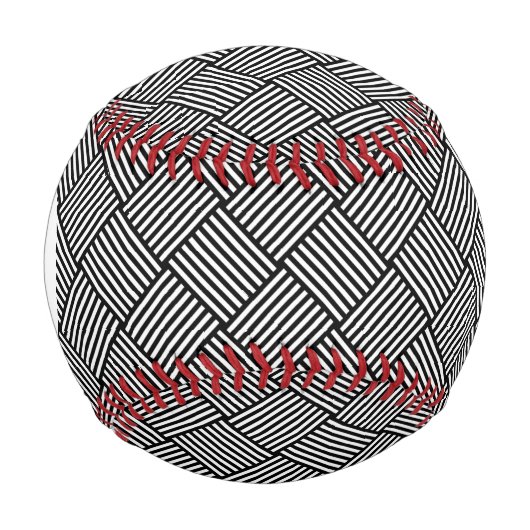 Monogram Geometric Checkedテクスチャ 野球ボール (正面)