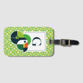 Monogram Geometric Toucan Brazil's Iconic Bird Lug ラゲッジタグ (正面横)
