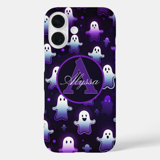 Monogram Glowing Ghosts in the Night Case-Mate iPhoneケース (裏面)