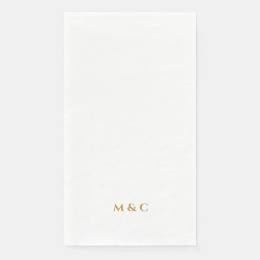 Monogram Gold 50th Wedding Anniversary Party (正面)