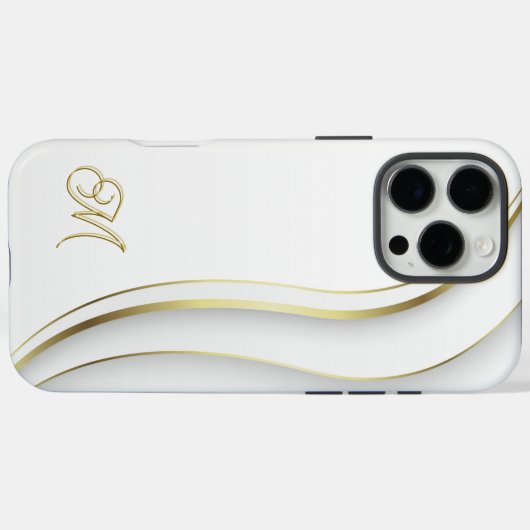 Monogram Golden Swirl  Case-Mate iPhoneケース (裏面 (横))