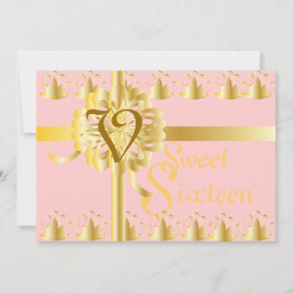 Monogram Golden Tiaras贈与Sweet sixteen-顧客 招待状