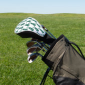 Monogram Golf Bag Pattern Modern Preppy Green ゴルフヘッドカバー (インサイチュ)