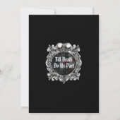 Monogram Gothic Ruins Roses Floral Wedding 招待状 (裏面)