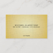Monogram Grid Variation金ゴールドきらめくテクスチャ 名刺 (裏面)