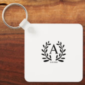 MONOGRAM GROOMSMAN年の日付名のギフトを追加 キーホルダー (正面)