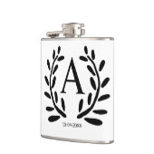 MONOGRAM GROOMSMAN年の日付名のギフトを追加 フラスク (左)