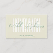 Monogram HANDYMAN modern script 名刺 (正面)