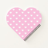 Monogram Heart Shaped Notebook:ピンクホワイトハート ノートブック (裏面)