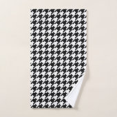 Monogram Houndstooth Pattern Black & White バスタオルセット (ハンドタオル)