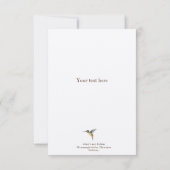 Monogram Hummingbirdノートカード ノートカード (裏面)