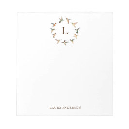 Monogram Hummingbirdポストイットノート ノートパッド