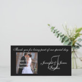 Monogram Iと結婚Messageに感謝 サンキューカード (スタンド正面)